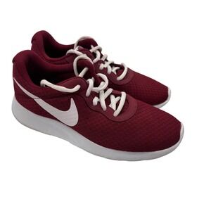 Nike Shoes Tanjun Women 7 Maroon Running Gym Walking Workout Sneakers Canvas